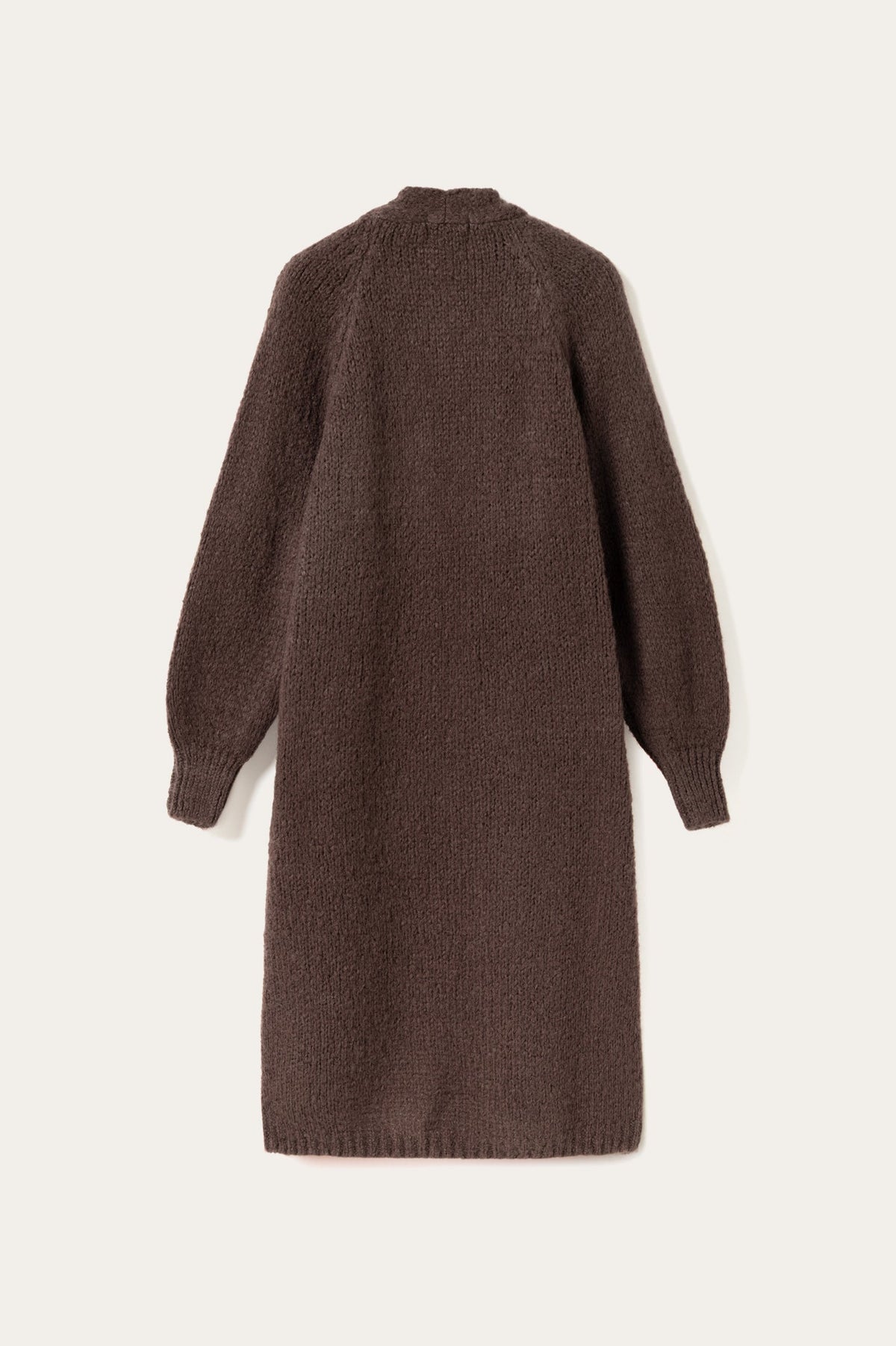 N-Fora Long Knit Cardigan Dark Brown