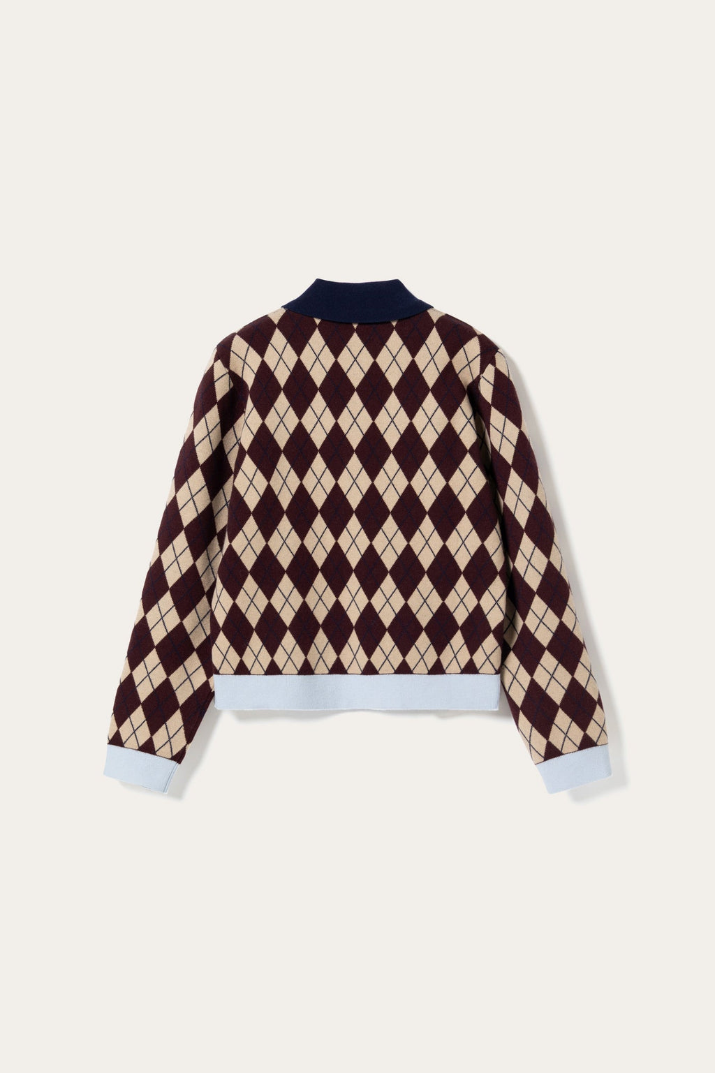 N-Makayla Knit Diya Burgundy Check