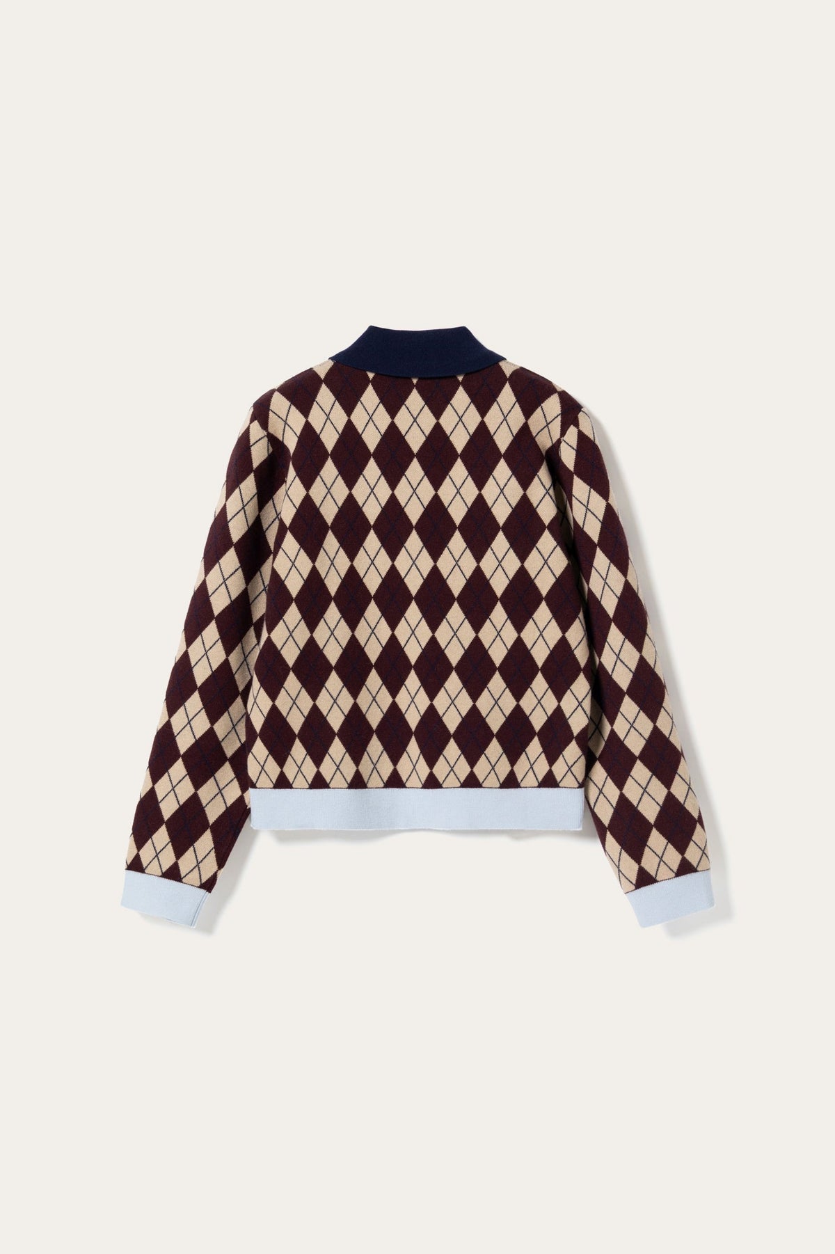 N-Makayla Knit Diya Burgundy Check