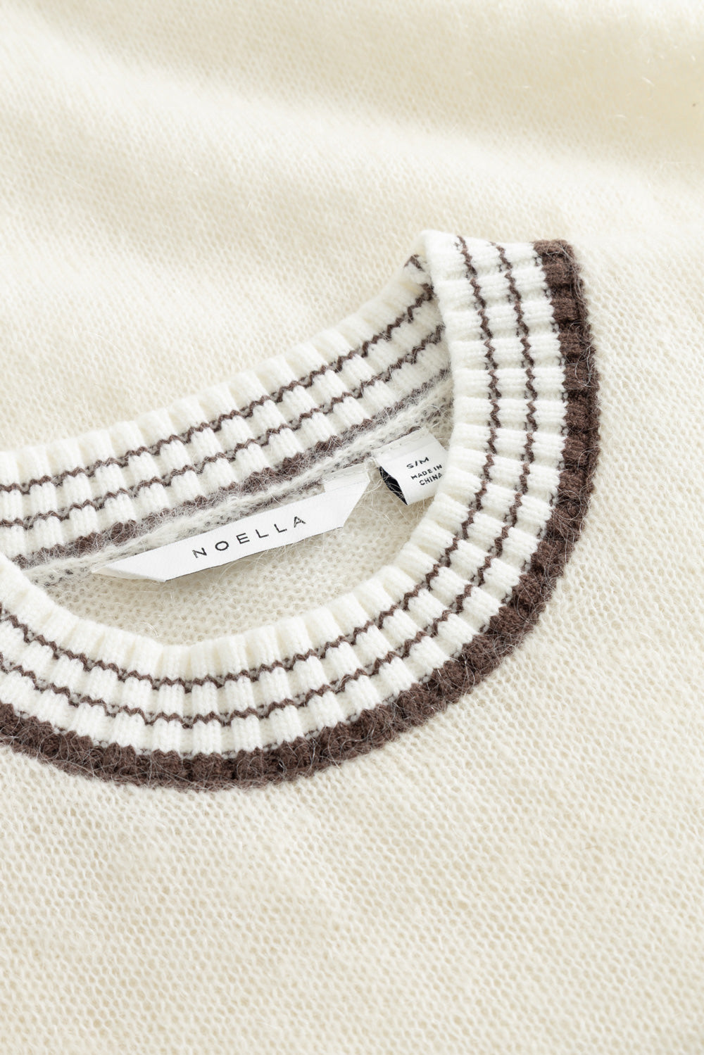 N-Marthy LS Knit Ivory Brown